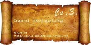 Cserei Skolasztika névjegykártya